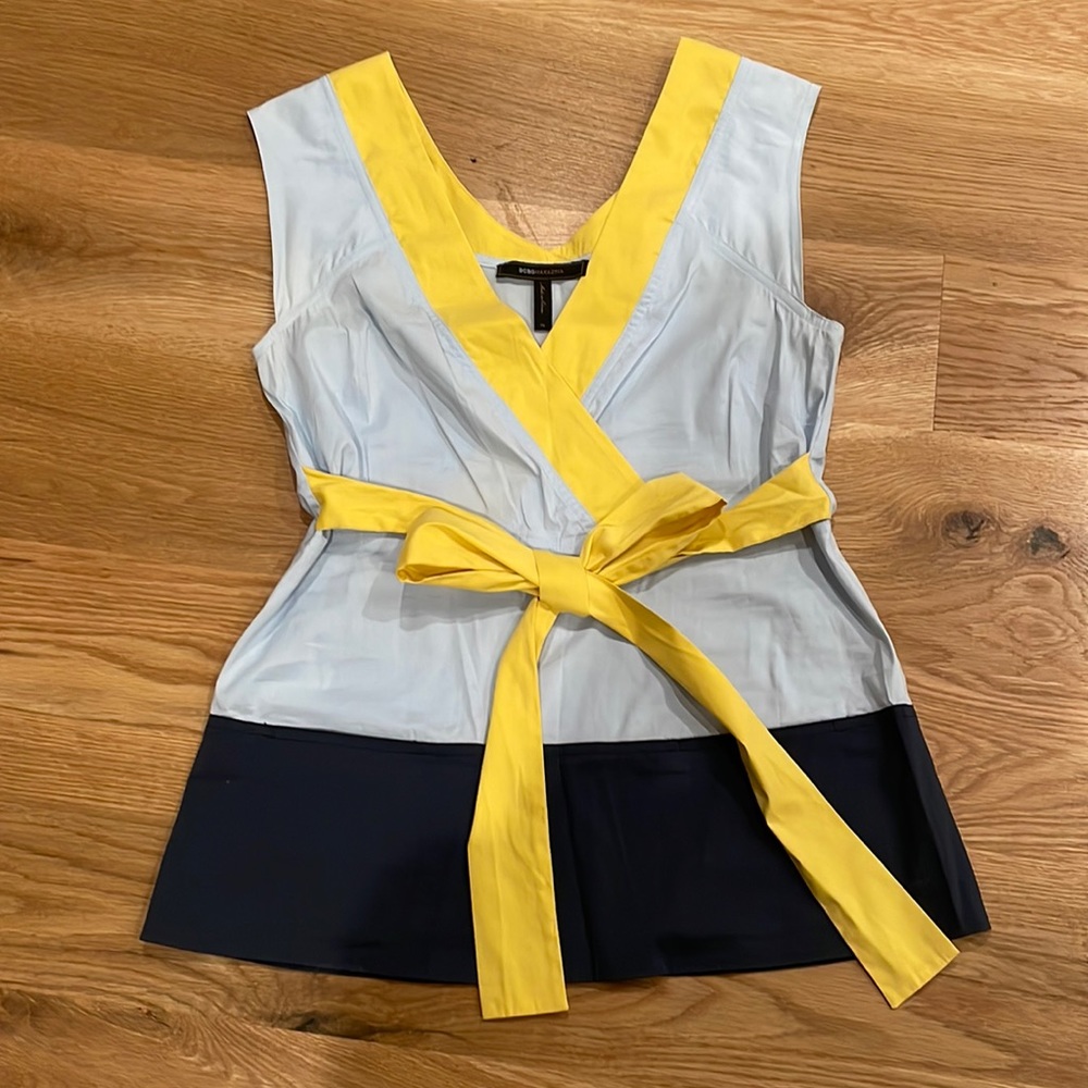 BCBG color block tank with tie waist!